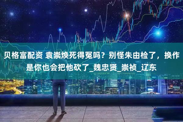贝格富配资 袁崇焕死得冤吗？别怪朱由检了，换作是你也会把他砍了_魏忠贤_崇祯_辽东
