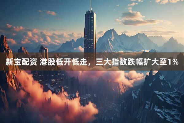 新宝配资 港股低开低走，三大指数跌幅扩大至1%