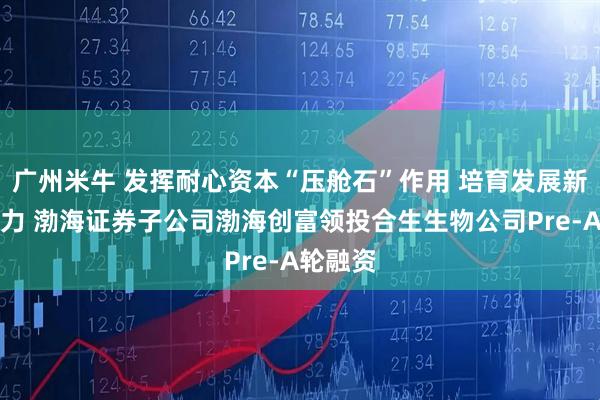 广州米牛 发挥耐心资本“压舱石”作用 培育发展新质生产力 渤海证券子公司渤海创富领投合生生物公司Pre-A轮融资