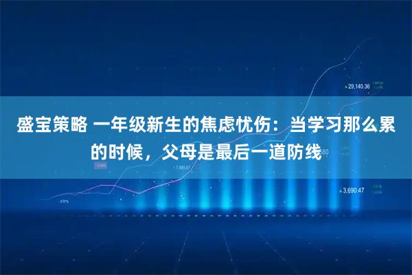 盛宝策略 一年级新生的焦虑忧伤：当学习那么累的时候，父母是最后一道防线